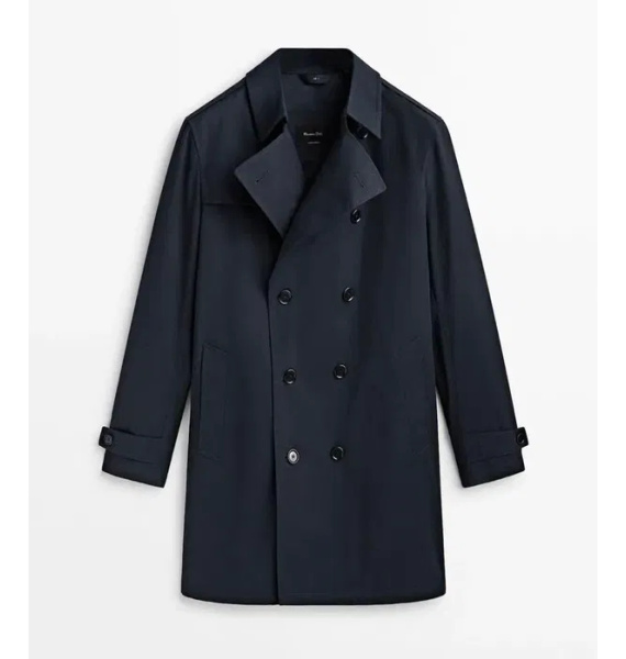 Тренч • Massimo Dutti • Синий