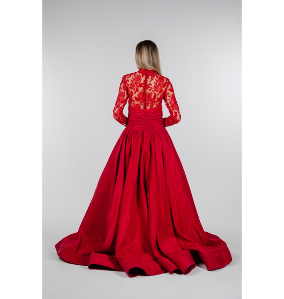 Платье • Marchesa • Бордовый