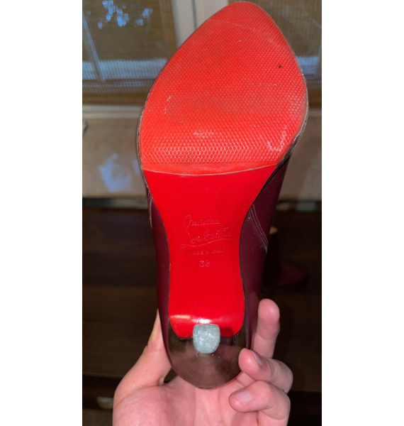 Сапоги • Christian Louboutin • Бордовый