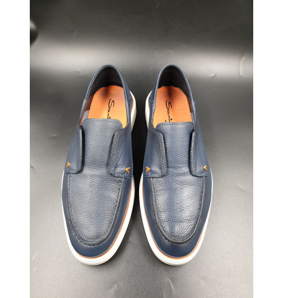 Мокасины • Santoni • Темно-синий