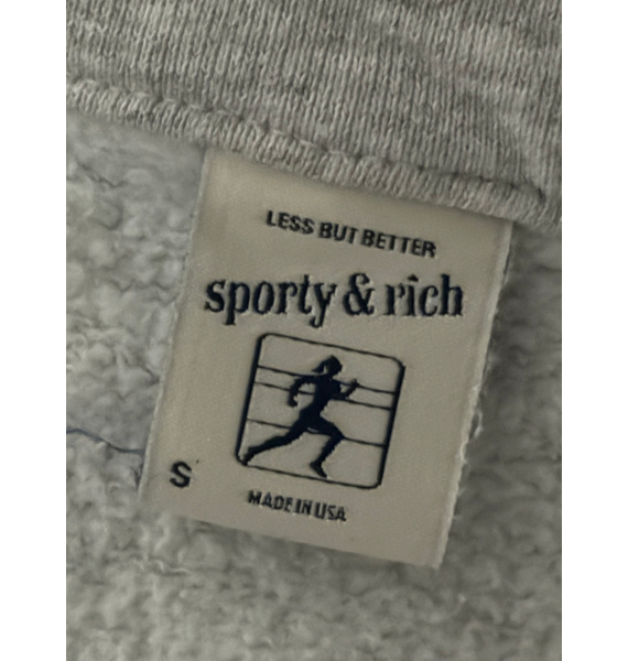 Худи • Sporty & Rich • Серый