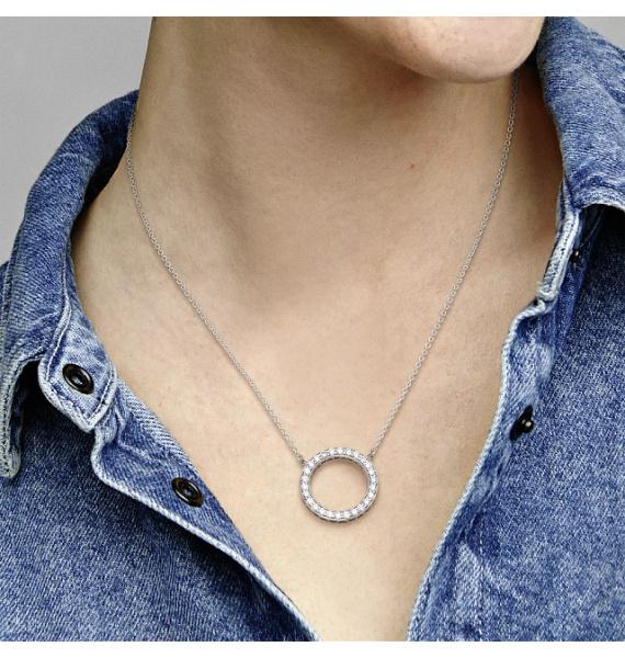 Колье • Pandora • Серебряный
