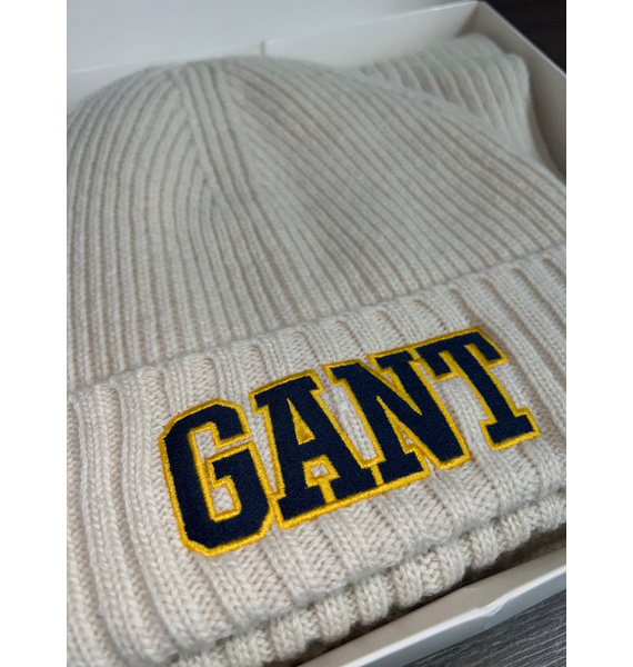Шапка и шарф • Gant • Бежевый