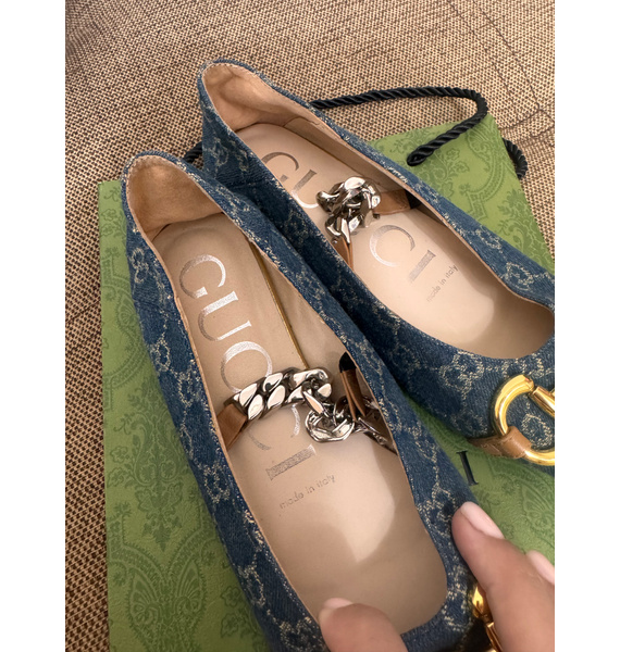 Балетки • Gucci • Голубой