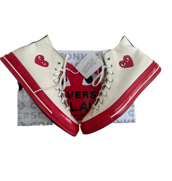 Кроссовки • Comme Des Garçons Play x Converse • Бежевый