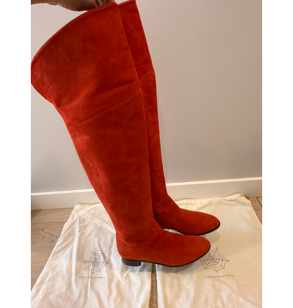 Ботфорты • Charlotte Olympia • Оранжевый