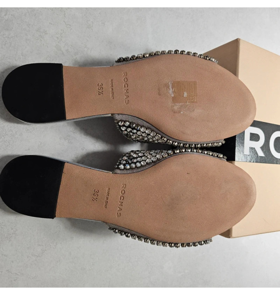 Шлепанцы • Rochas • Серебряный
