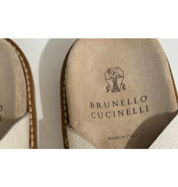 Шлепанцы • Brunello Cucinelli • Молочный