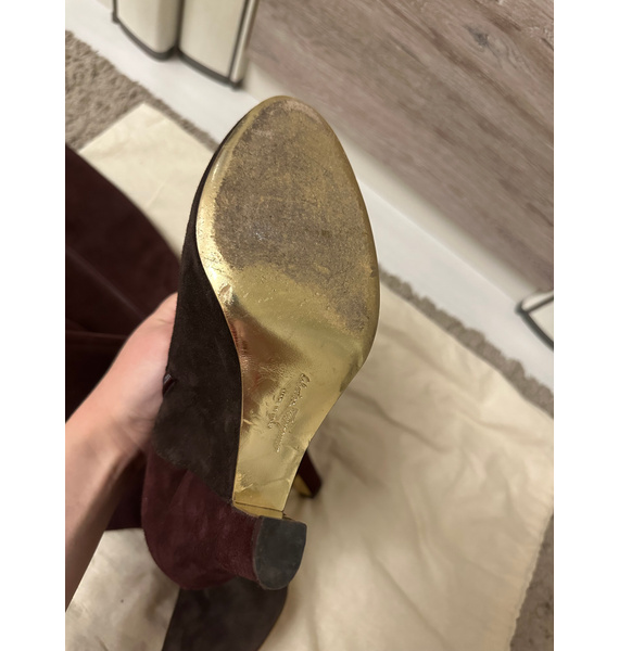 Сапоги • Salvatore Ferragamo • Бордовый