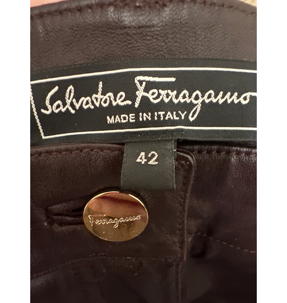 Брюки • Salvatore Ferragamo • Бордовый