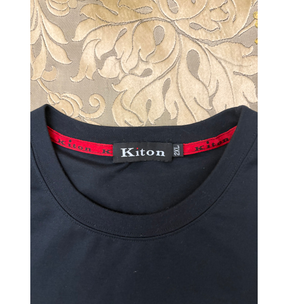 Футболка • Kiton • Темно-синий