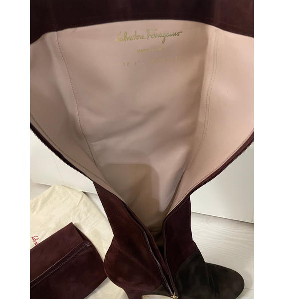 Сапоги • Salvatore Ferragamo • Бордовый