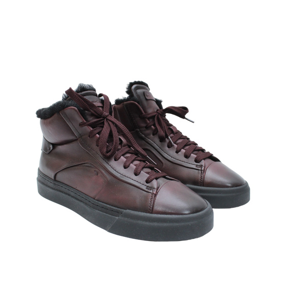 Кроссовки • Santoni • Бордовый