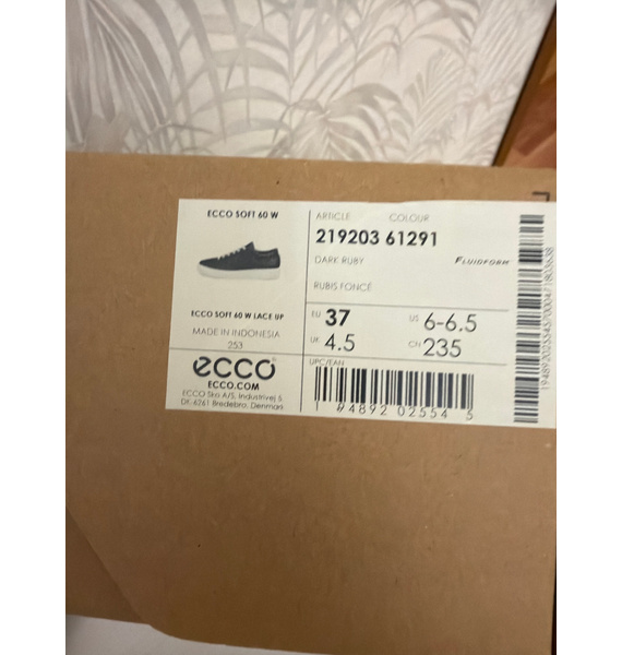 Кеды • ecco • Бордовый