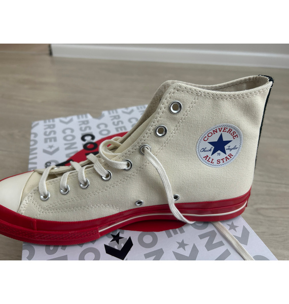 Кроссовки • Comme Des Garçons Play x Converse • Бежевый