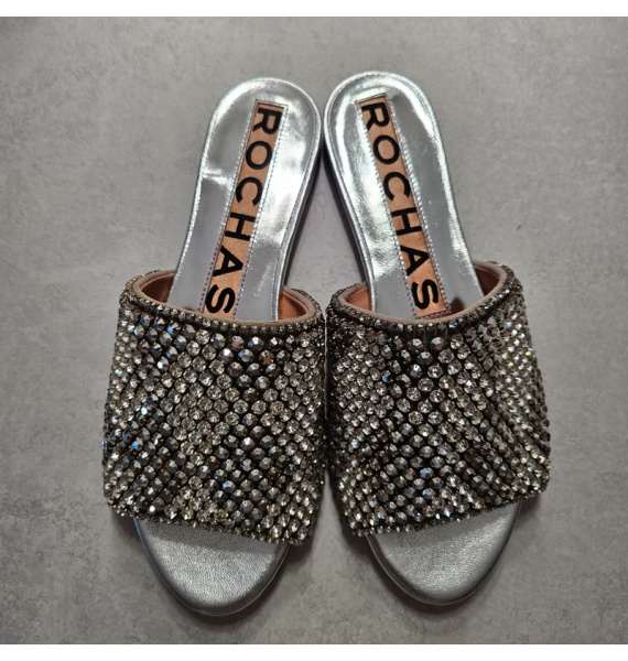 Шлепанцы • Rochas • Серебряный