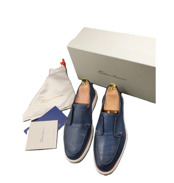 Мокасины • Santoni • Темно-синий