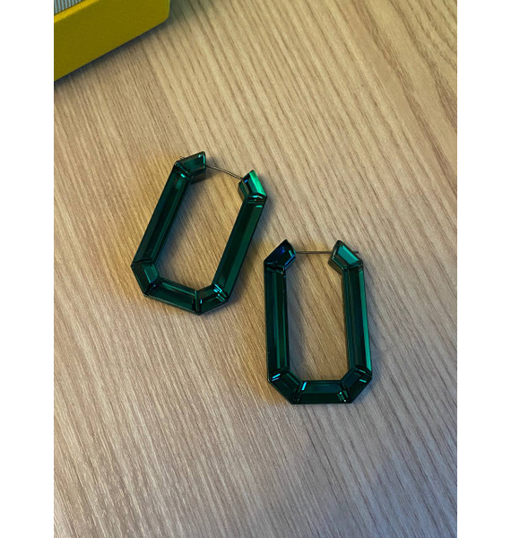 Серьги • Swarovski • Зеленый
