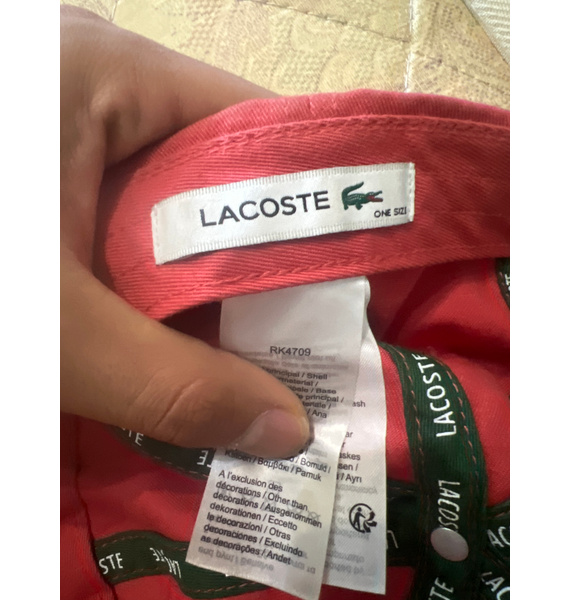 Кепка • Lacoste • Розовый