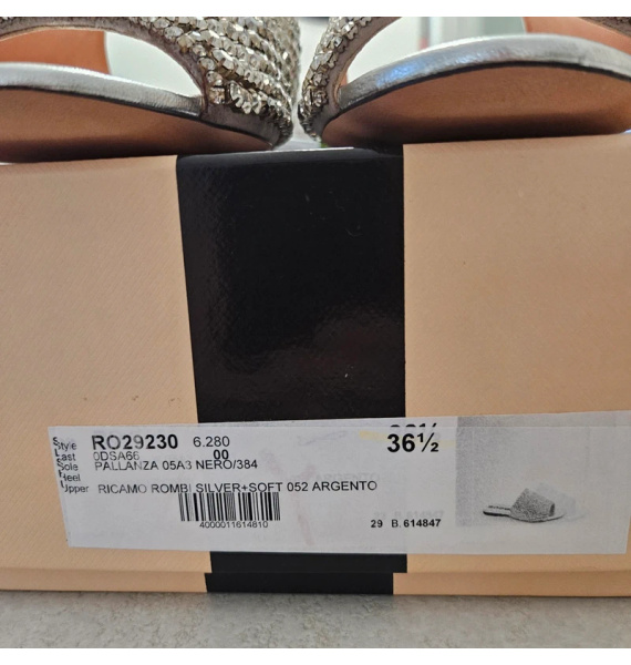 Шлепанцы • Rochas • Серебряный