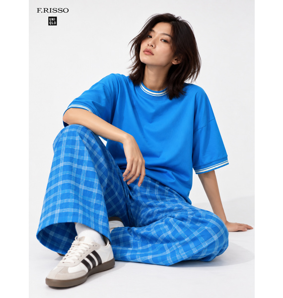 Футболка • UNIQLO X Francesco Risso • Голубой