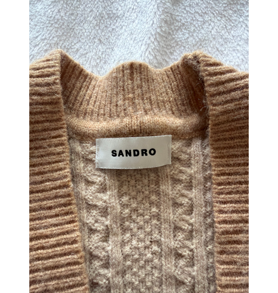 Кардиган • SANDRO • Бежевый