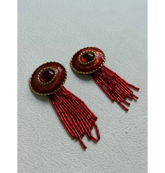 Клипсы • Vintage • Красный