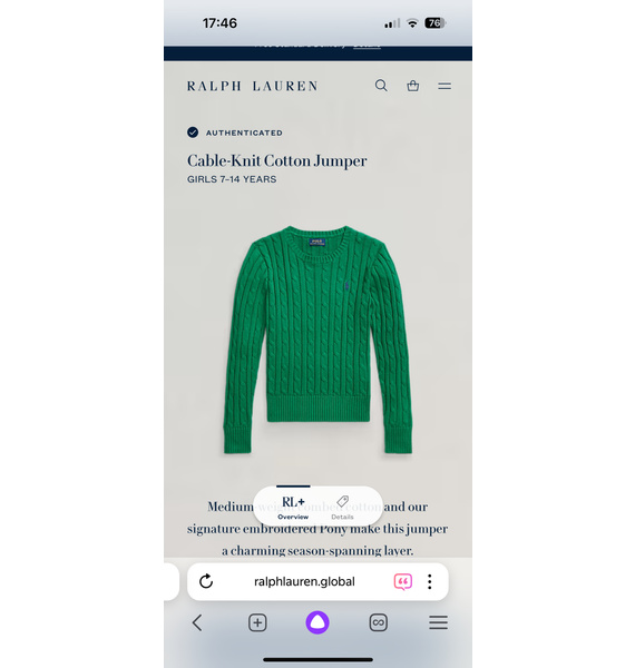 Свитер • Polo Ralph Lauren • Зеленый
