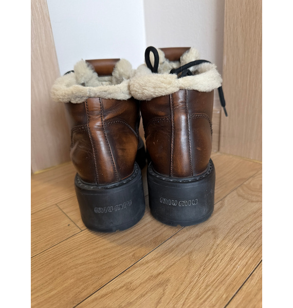 Ботинки • Miu Miu • Коричневый