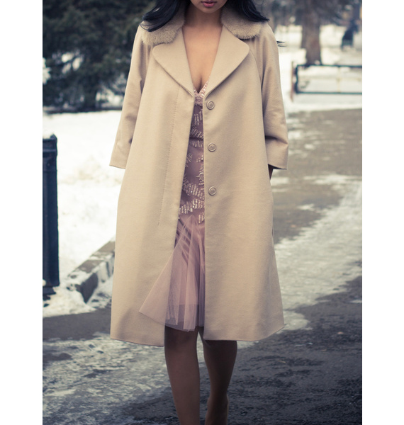 Пальто • Max Mara • Бежевый
