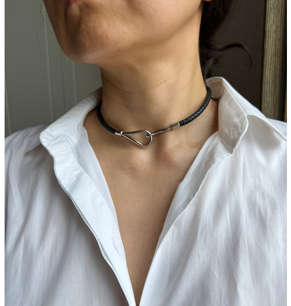 Браслет-чокер • Hermès • Черный