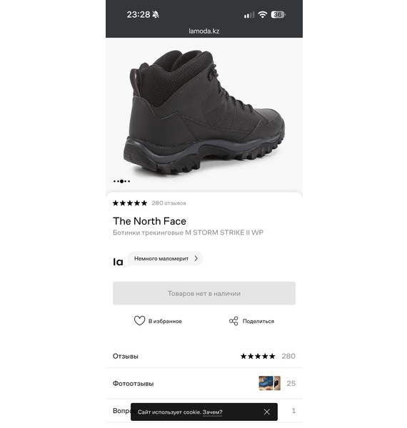 Ботинки • The North Face • Черный