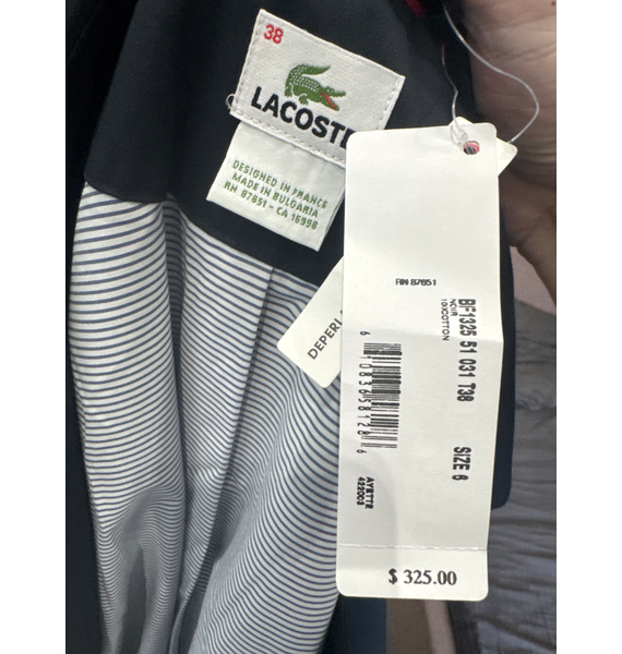 Плащ • Lacoste • Черный