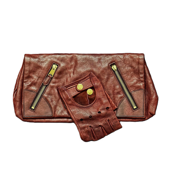 Клатч • Alexander McQueen • Бордовый