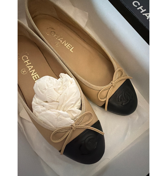 Балетки • Chanel • Бежевый