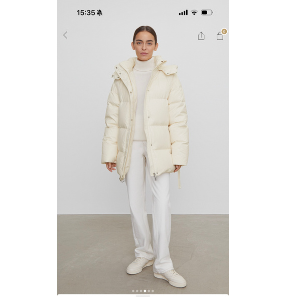 Пуховик • 12 STOREEZ • Молочный