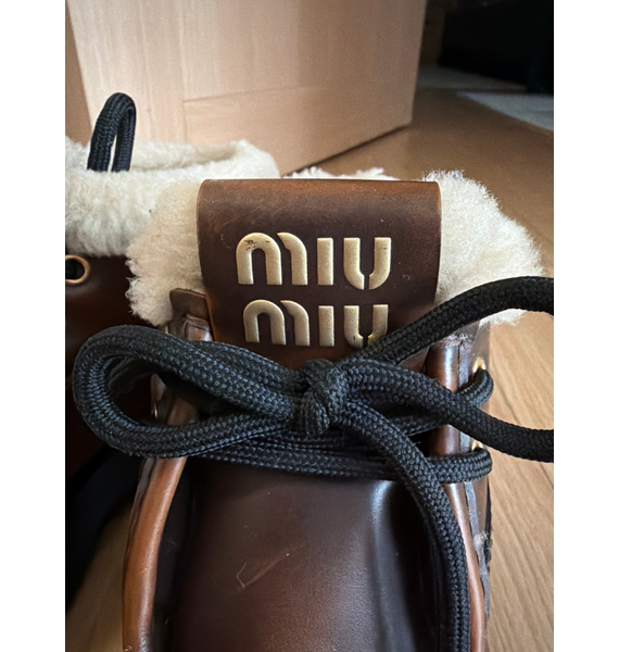 Ботинки • Miu Miu • Коричневый
