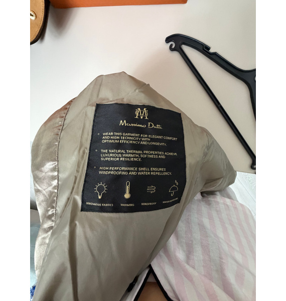 Пуховик • Massimo Dutti • Бежевый