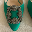 Мюли • Manolo Blahnik • Зеленый