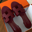 Мюли • Hermès • Бордовый