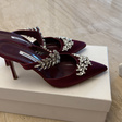 Босоножки • Manolo Blahnik • Бордовый