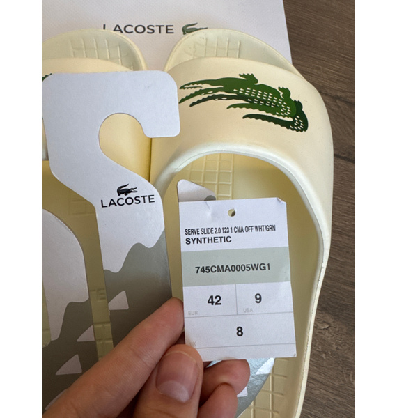Шлепанцы • Lacoste • Белый