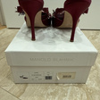 Босоножки • Manolo Blahnik • Бордовый