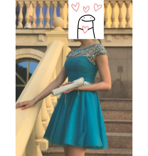 Платье • SHERRI HILL • Бирюзовый