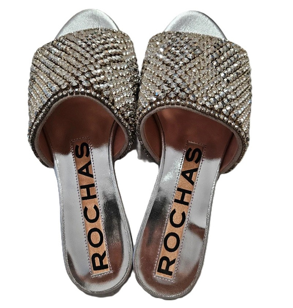 Шлепанцы • Rochas • Серебряный
