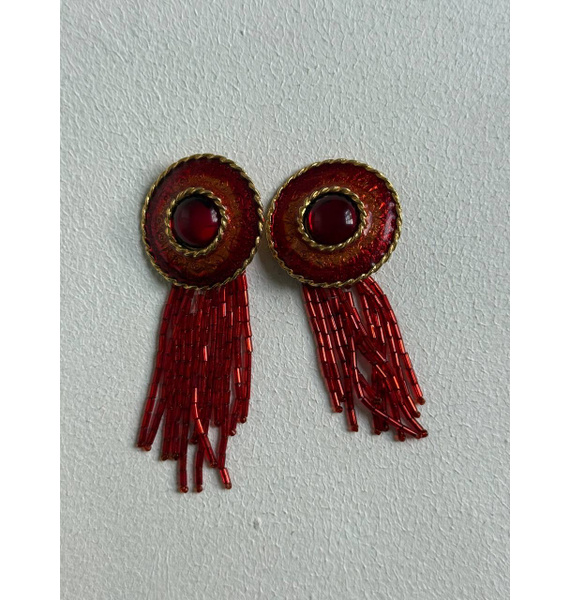 Клипсы • Vintage • Красный