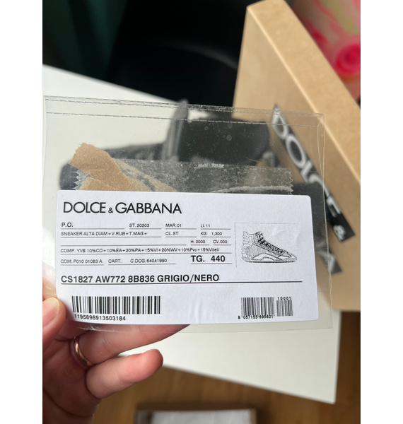 Кеды • Dolce & Gabbana • Тёмно-серый